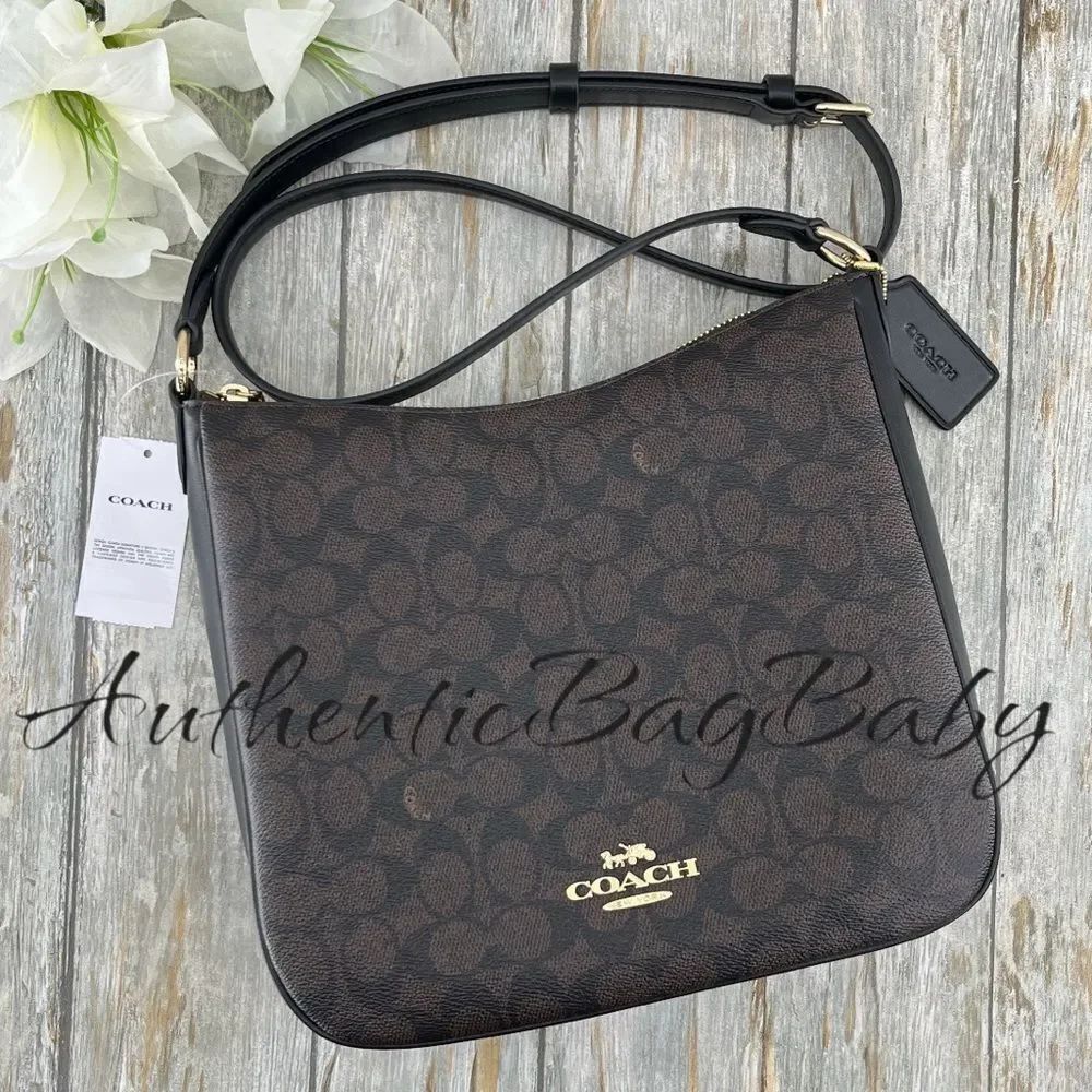 Coach Ellie File Bag In Signature Canvas Crossbody Purse